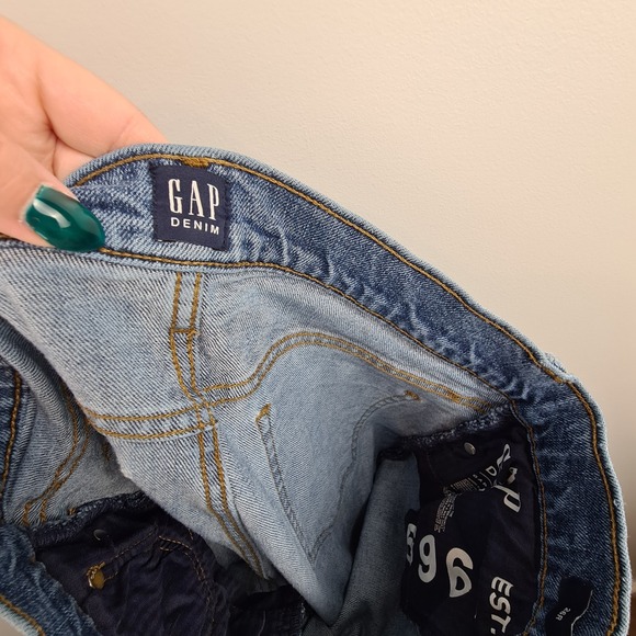 Gap Jeans Sz 26 Women's Blue Stretch‎ Denim Ladies Mid Rise Straight Medium Wash - Picture 7 of 9